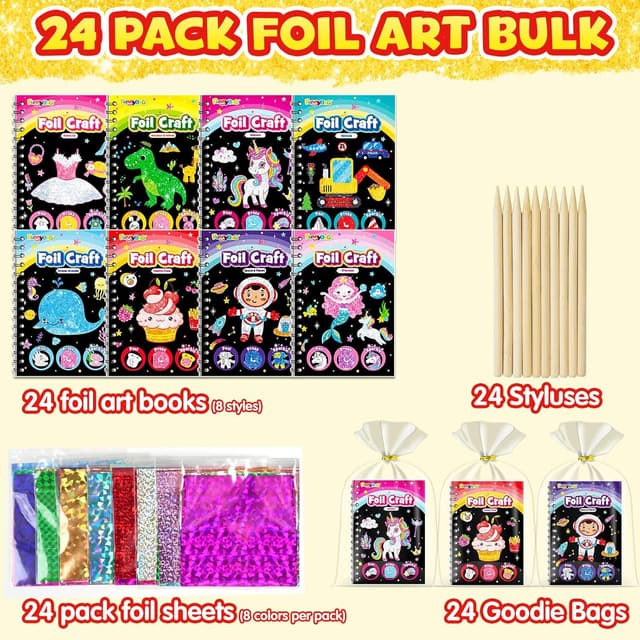 Thumbnail 1 de FUNNYB&G Foil Art Party Favors 24-pack