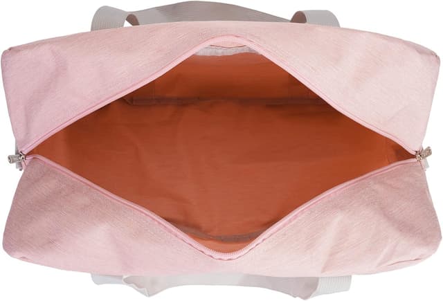 Detalle de Narwey Handgepäck-Tasche fürs Flugzeug faltbar (40 L) – Weekender Bag in Rosa