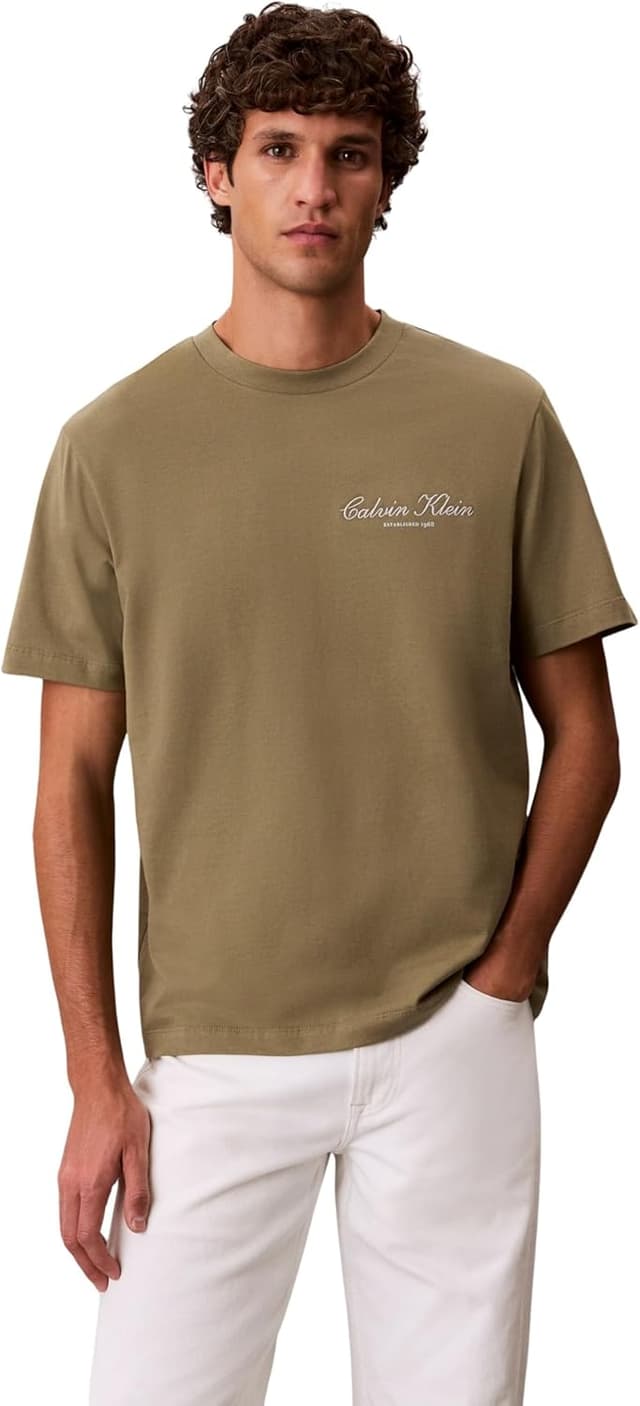 Detalle de Maglietta grafica uomo Calvin Klein 20s March Graphic Seasonal Fashi (Lv04rf822g)