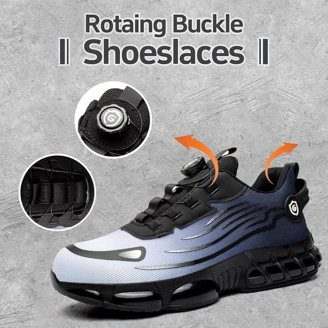 Detalle de Gugifcto scarpe antinfortunistiche con punta in acciaio, antiscivolo e sgancio rapido (taglie 36-48)