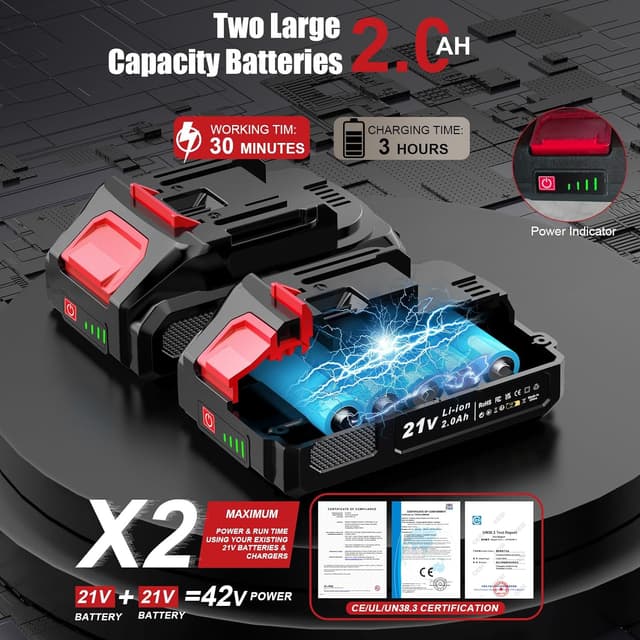 Thumbnail 1 de Bamse Tagliabordi 21V con 2 Batterie 2,0Ah