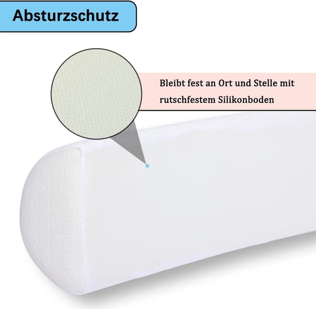 Detalle 2 de TANYOO Bettkantenschutz / Bed Bumper für Kinderbett – gepolsterter Rausfallschutz mit waschbarem Bezug