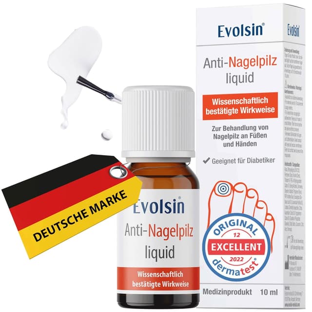 Detalle de Evolsin® Anti-Nagelpilz Liquid – Medizinprodukt gegen Nagelpilz an Händen & Füßen, auch für Diabetiker
