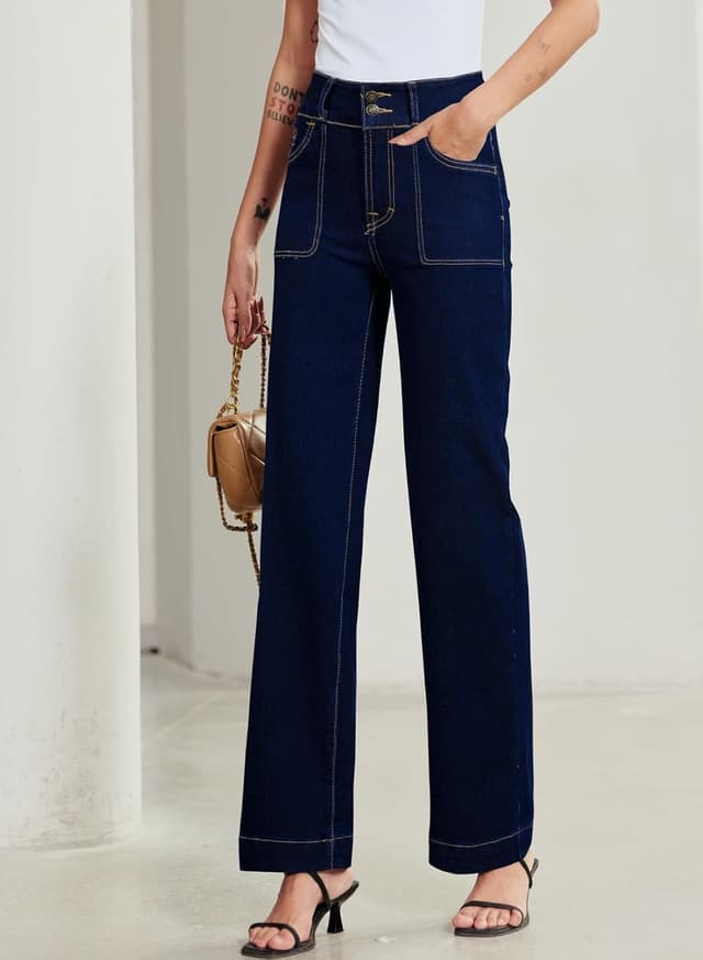 Detalle 1 de Sidefeel Wide Leg High Waisted Jeans