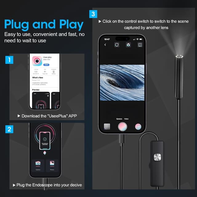 Thumbnail 5 de UrbanLuxe Endoscopio 16,5 ft 1920P