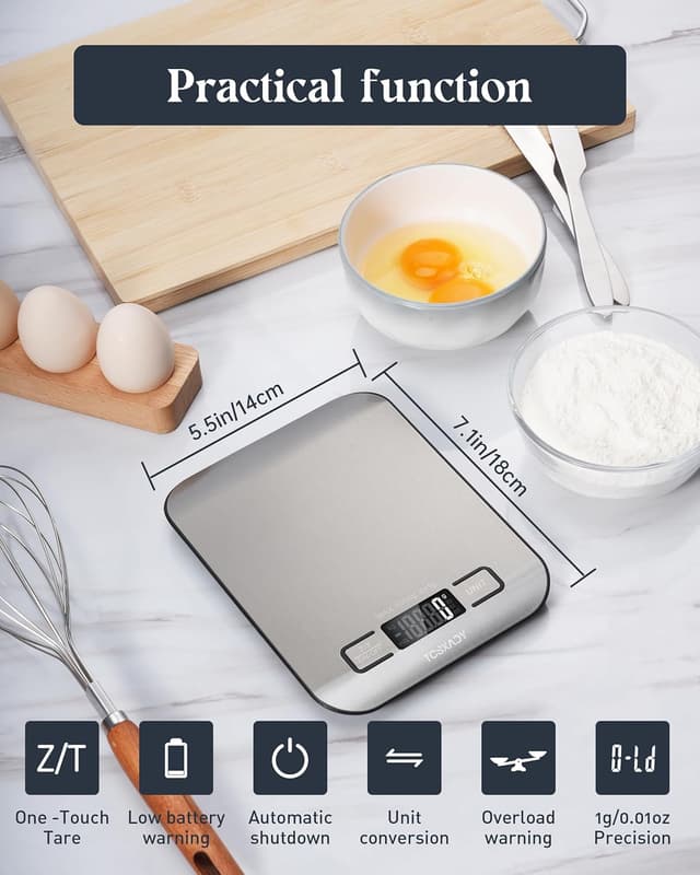 Thumbnail 6 de Tcsxady Food Scale 11lb digital kitchen scale