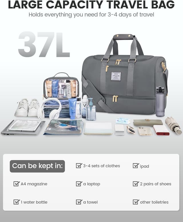 Thumbnail 4 de LOVEVOOK Sporttasche Reisetasche Damen 35-40L