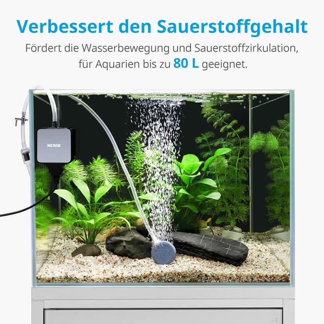 Thumbnail 2 de NICREW Nano Silent Max 36 L/h Luftpumpe 🐠