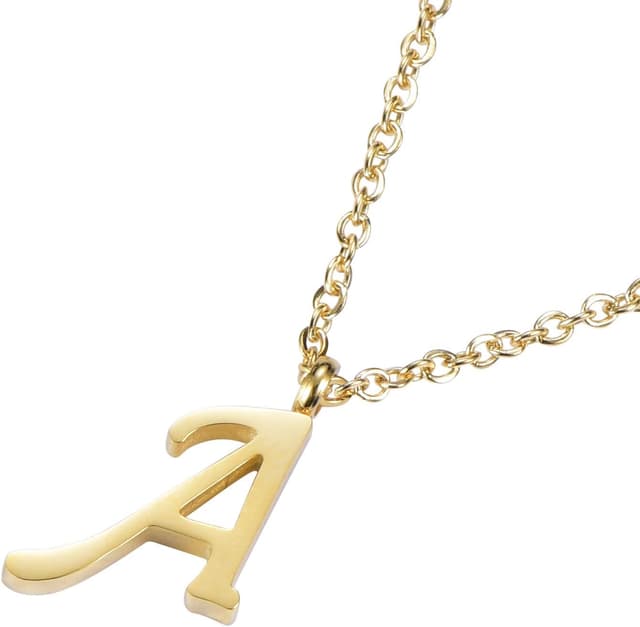 Detalle 2 de Morella Collana Lettera Oro in Acciaio