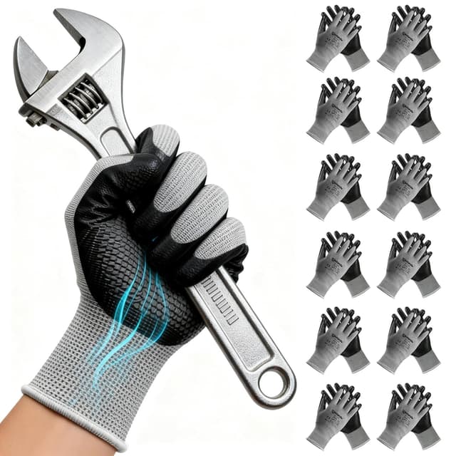 Imagen de ANDANDA 6 Pairs Safety Work Gloves, Large en OfertitasTOP