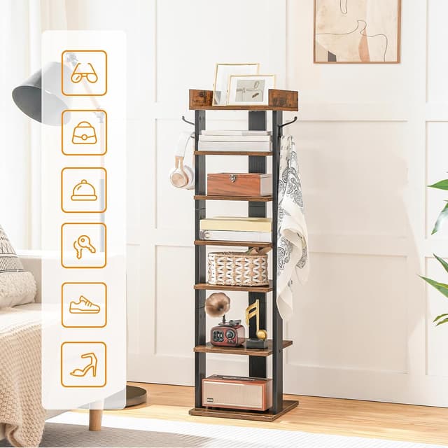 Thumbnail 3 de HOOBRO Zapatero Vertical con 7 Niveles y Ganchos