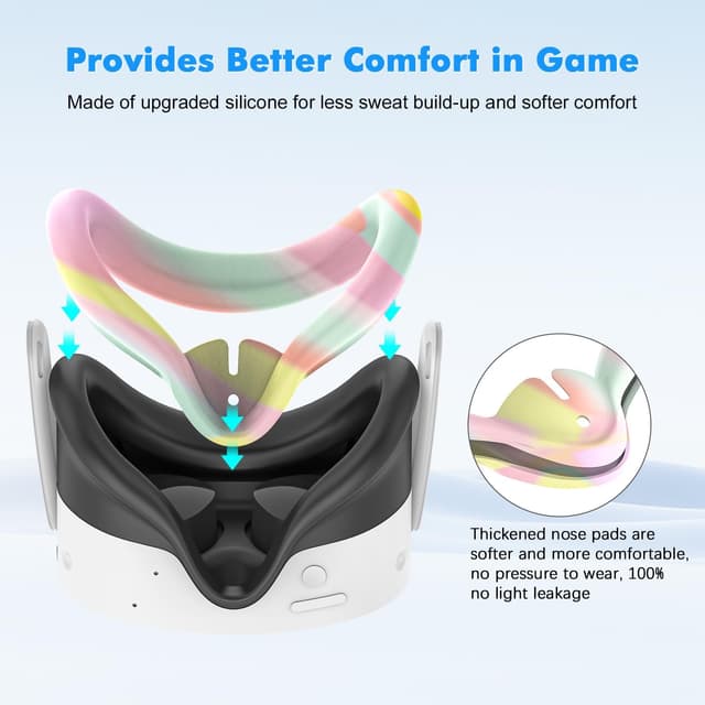 Detalle de Tyasoleil VR Silicone Case Accessory Set for Meta/Oculus Quest 3S