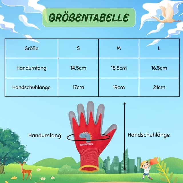 Thumbnail 6 de ZWERKZEUG Kinder Arbeitshandschuhe 3 Paar