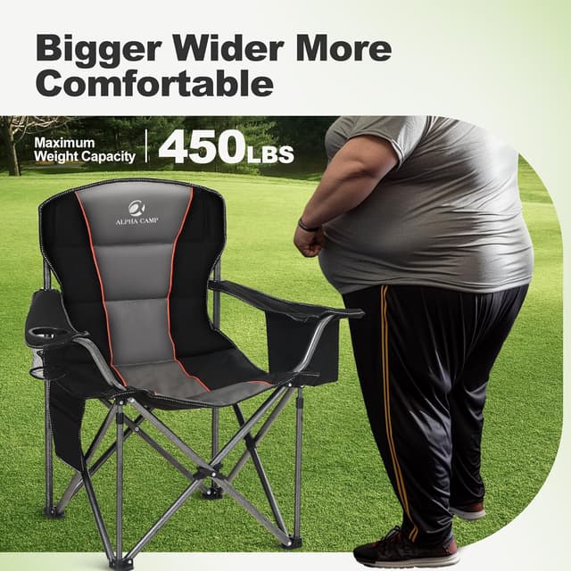 Detalle de LET'S CAMP oversized camping chair 100 cm