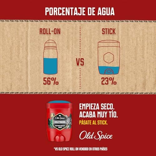 Detalle de Old Spice Wolfthorn desodorante en barra para hombres (4x50 ml) con frescura 24 horas