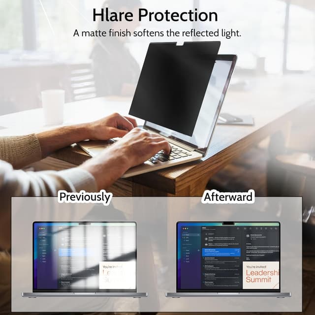 Detalle de IPROKKO 360° Magnetic Privacy Screen Filter for MacBook Pro 14 inch (2021–2025, M1–M5)