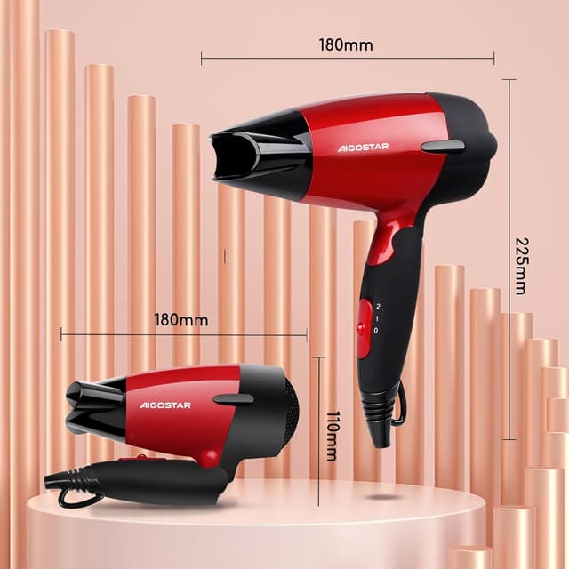 Thumbnail 6 de Aigostar Secador de Pelo 1500W 🌬️ Portátil y Plegable