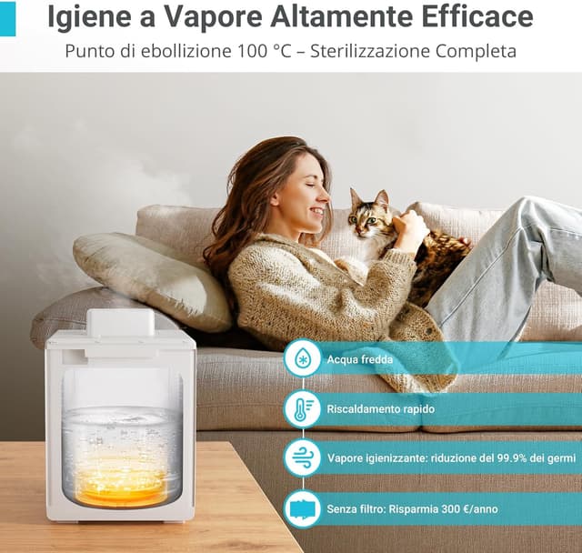 Detalle 2 de Livatro Umidificatore vapore caldo 3 L