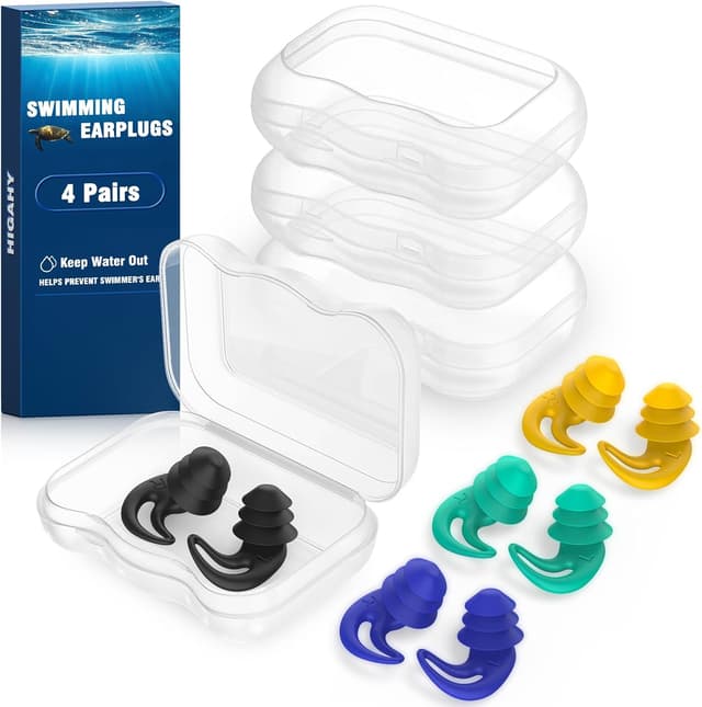 Thumbnail 6 de Swimming Ear Plugs 4 Pairs Silicone for Adults 🏊