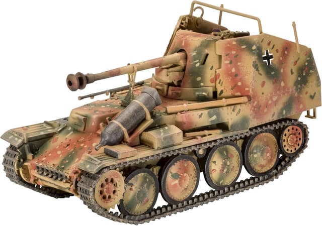 Detalle de Revell 3316 Sd.Kfz. 138 Marder III Ausf. M Zubehör – Modellbausatz mit mehrfarbigen Abziehbildern