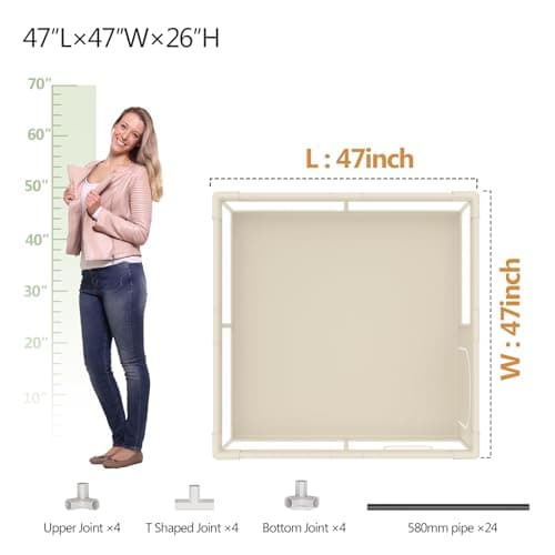 Thumbnail 1 de Fodoss parque infantil 120x120 cm Beige 🎈