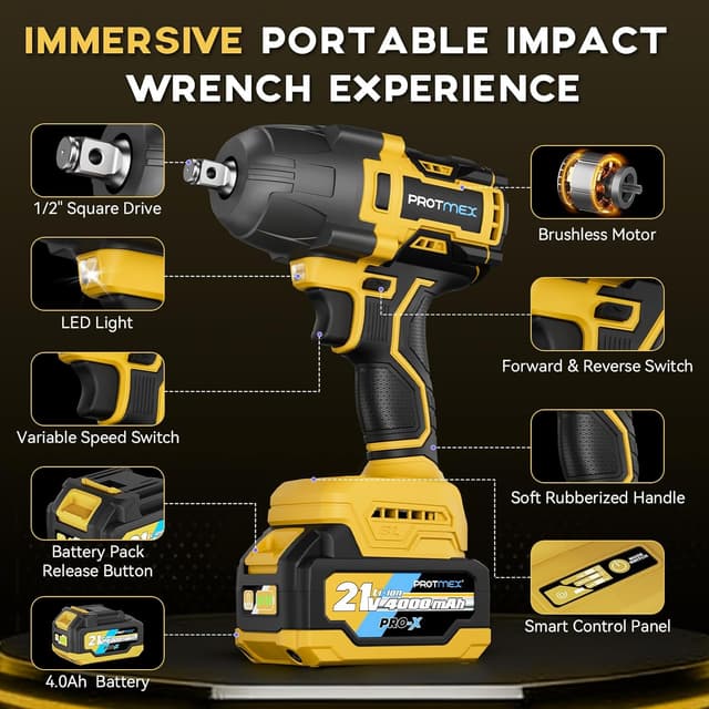 Thumbnail 6 de 900Ft-lbs Impact Wrench 1/2" Cordless