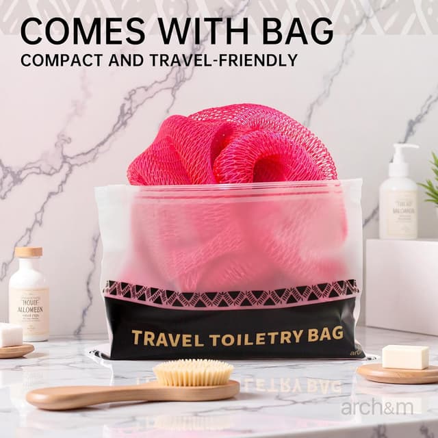 Thumbnail 5 de ARCH&M African Net Sponge Exfoliator Purple + Pink