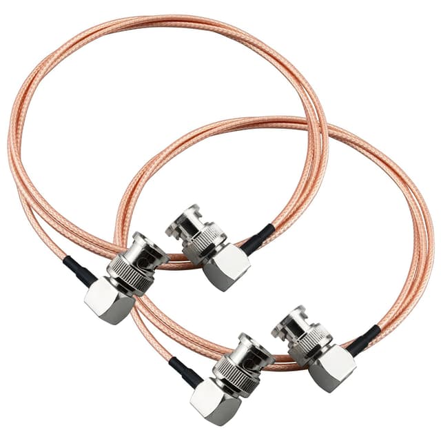 Detalle de urcianow 2x 1 m RG316 BNC Kabel Stecker auf Stecker, 90-Grad-Winkel (50 Ohm) für WLAN/Video & Funkanwendungen