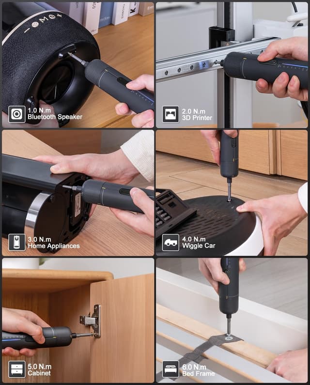 Detalle 2 de Fanttik S2 Pro 3.7V Cordless Electric Screwdriver Set (7 torque settings, 20 bits, 90° adapter)