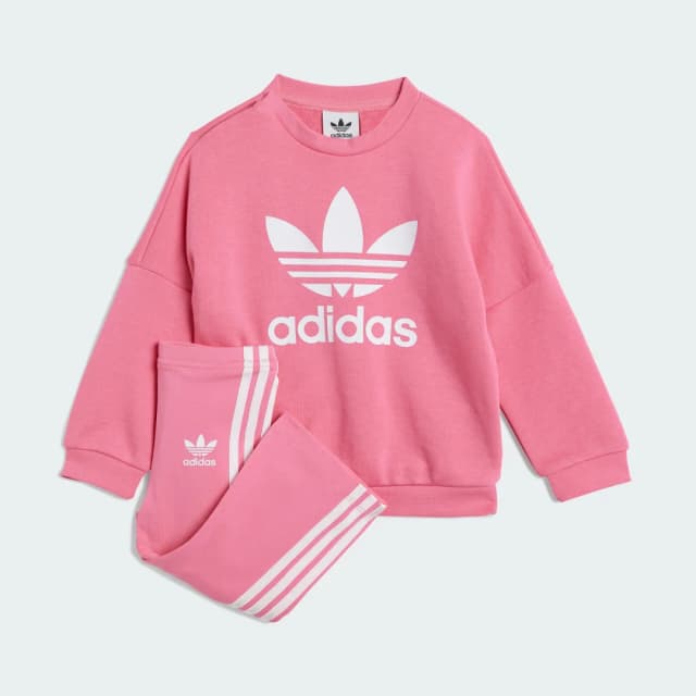 Detalle de Adidas Conjunto sudadera y mallas Loose Flared Rosa
