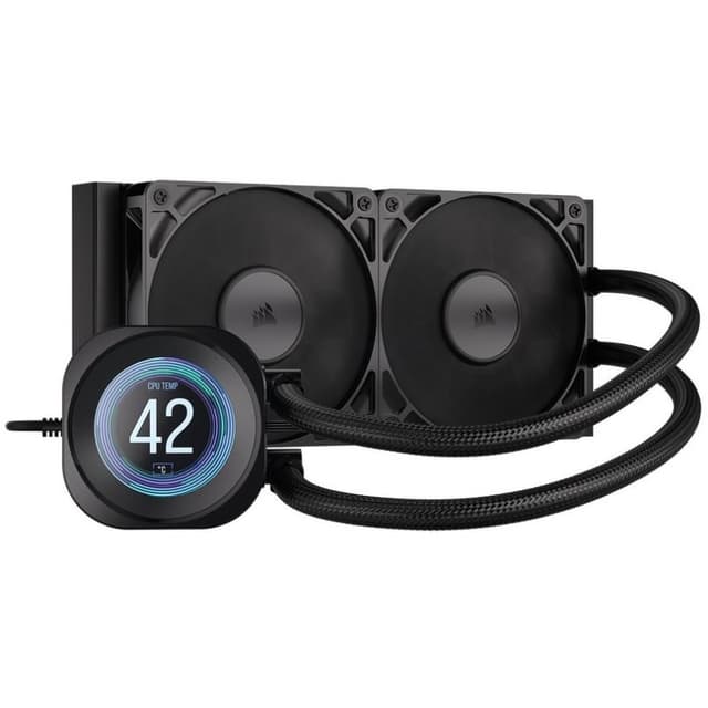 Detalle 2 de Refrigeración líquida Corsair Nautilus 240 RS LCD de 240 mm con 2 ventiladores IPS, negro