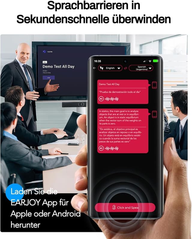 Detalle 2 de ki übersetzer kopfhörer 60H Akku