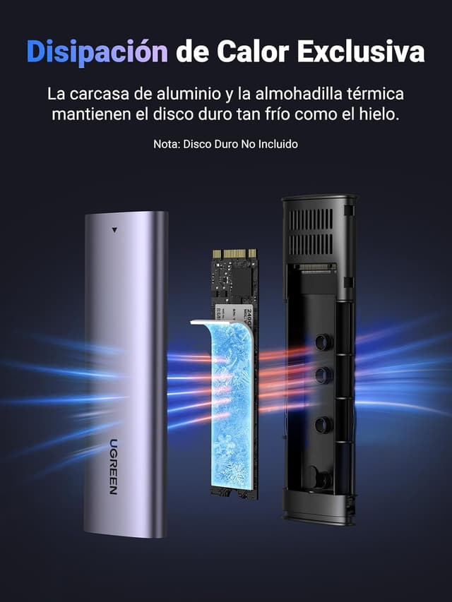 Thumbnail 4 de UGREEN Carcasa M.2 NVMe 10Gbps para SSD 🚀