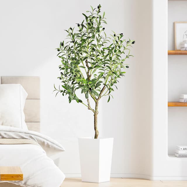 Detalle 2 de YOLEO 4FT Artificial Olive Tree, 120cm