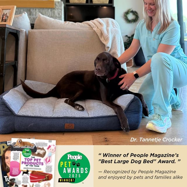 Detalle 2 de Bedsure Orthopedic Dog Bed 96x71cm for Large Dogs