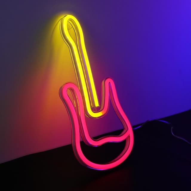 Detalle de Gitarren-Neonlicht LED Neonschilder 3 AA
