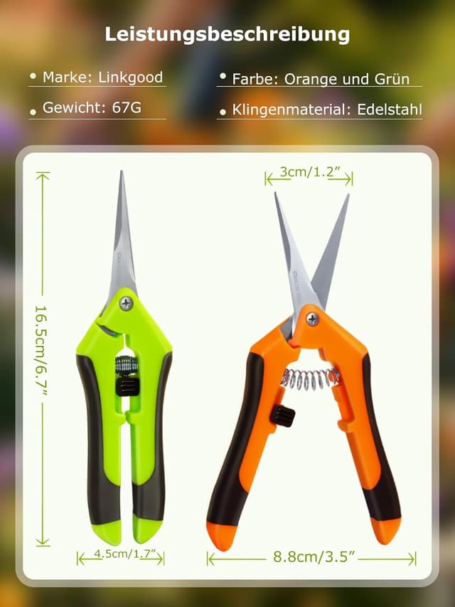 Detalle 1 de Linkgood Klein Gartenschere 16,5 cm