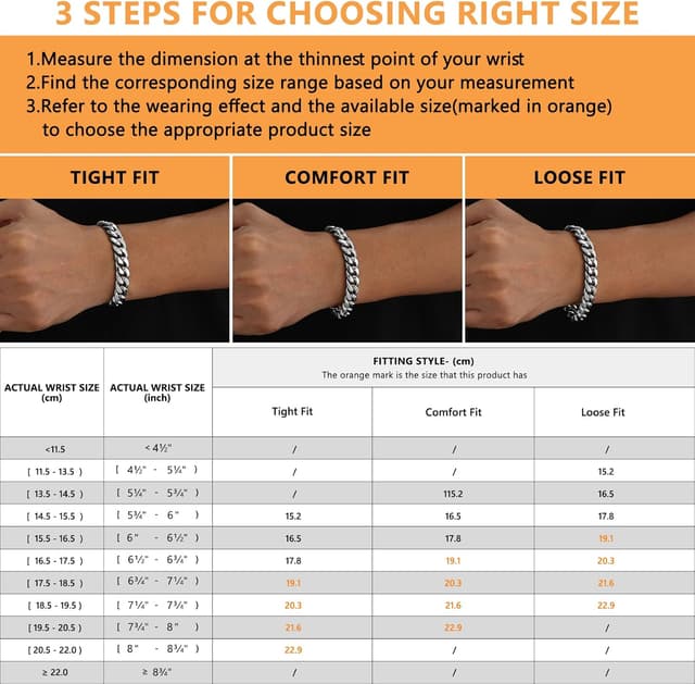 Detalle de KRKC&CO 12 mm Panzerarmband für Herren mit Löwenkopf-/Totenkopf-Verschluss, 18K Gold beschichtet, 19 cm (Cuban Link)