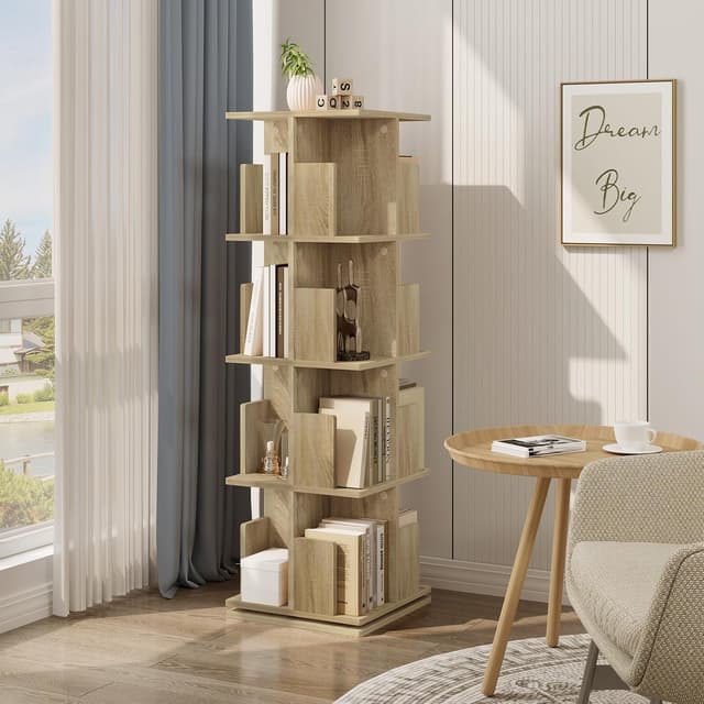 Thumbnail 3 de EUGAD Estantería Librería de Árbol 360° Giratoria 🌳