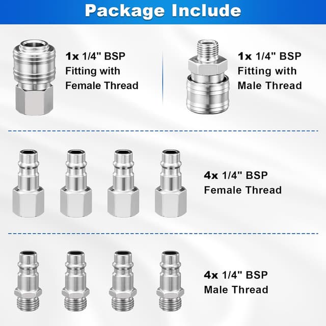 Thumbnail 4 de Spurtar Raccord Rapide Air 1/4" EU, 10 pièces ⚙
