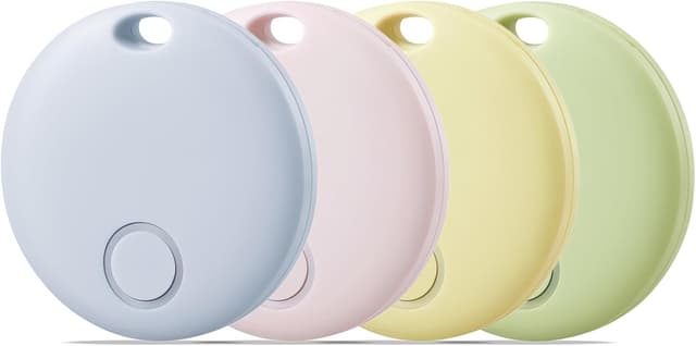 Detalle de Reyke Air Tracker 4-Pack Smart Tags for Apple Find My (iOS Only) with Replaceable Battery, IP67 Waterproof