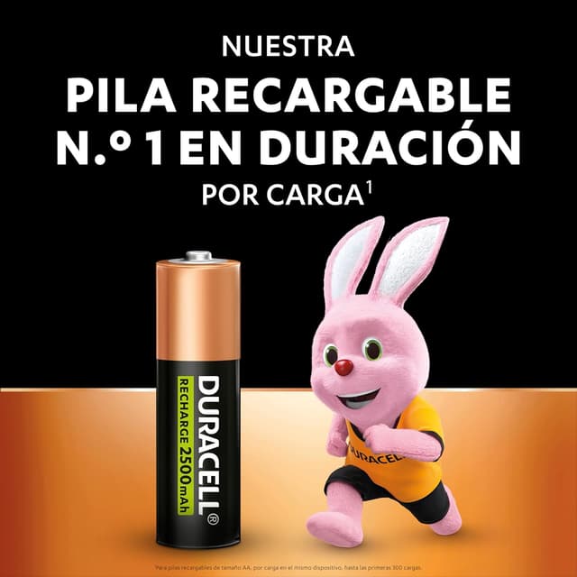 Detalle 2 de Duracell pilas recargables AA 2.500 mAh