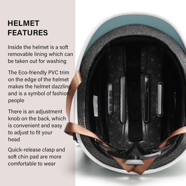 Thumbnail 4 de Ckorison Bike Helmet for Adult Men and Women, Bicycle Helmet for Commuting Road Biking Skating with Adjustable Dial Size 56-61cm
Ckorison Bike Helmet for Adult Men and Women, Bi…