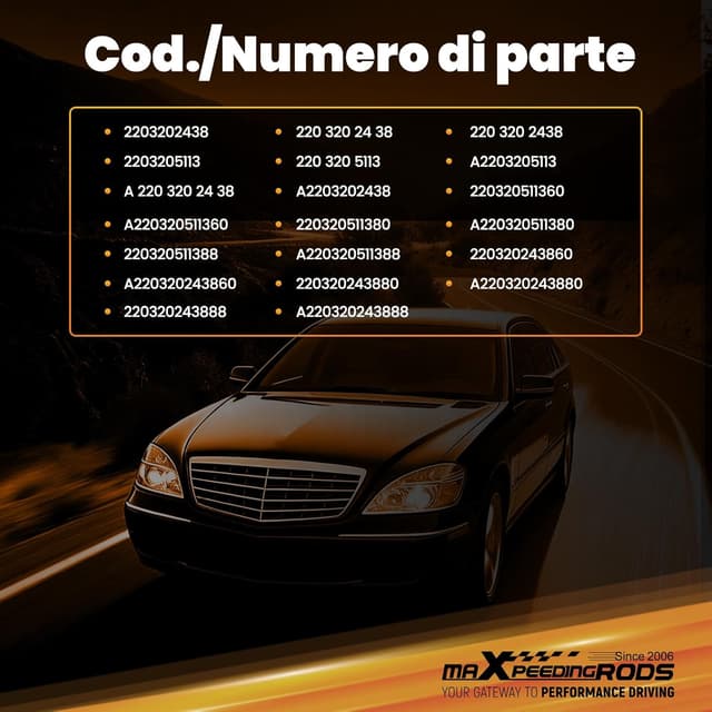 Detalle de maXpeedingrods Ammortizzatore con sospensione pneumatica per Mercedes Classe S W220 (S320/S400) – compatibile AIRMATIC/ADS