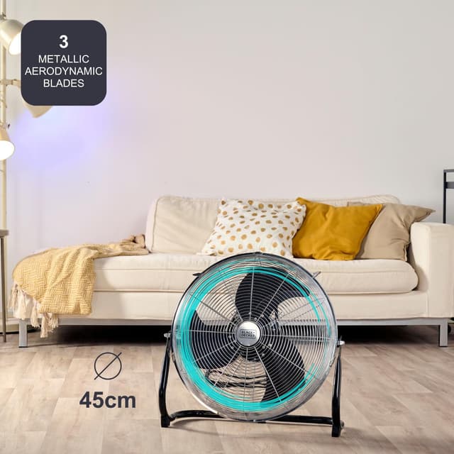 Thumbnail 3 de Black+Decker Ventilador de Suelo 45 cm 120W 3 velocidades 🌬
