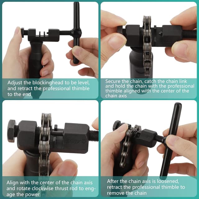Detalle de Homord Kettennieter Fahrrad Werkzeug für 5 bis 12