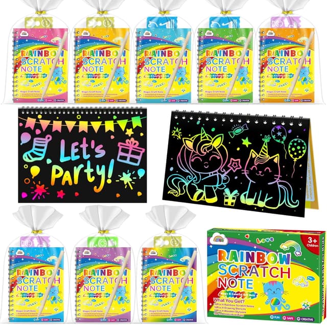 Detalle de ZMLM Scratch Art Notebook 24 Pack ๐จ