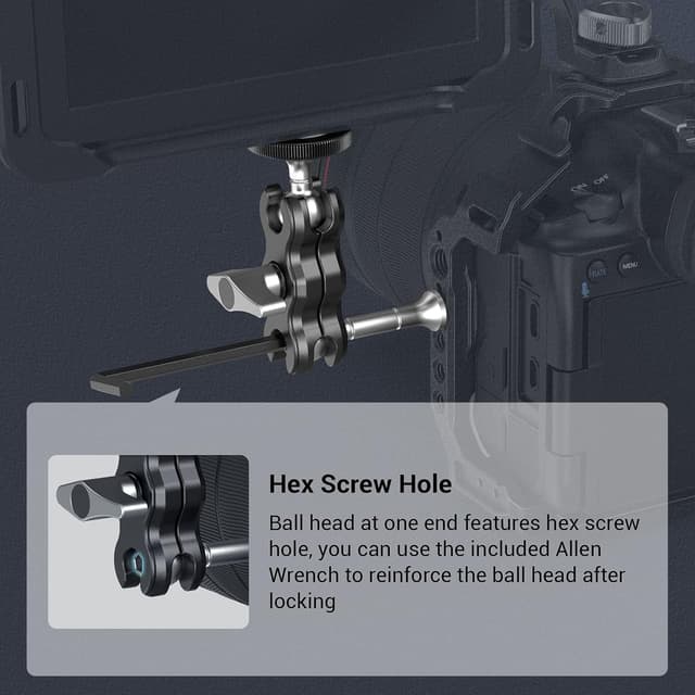 Detalle de SmallRig Mini Magic Arm 3238 à double rotule universelle (3238) pour moniteur, micro et LED