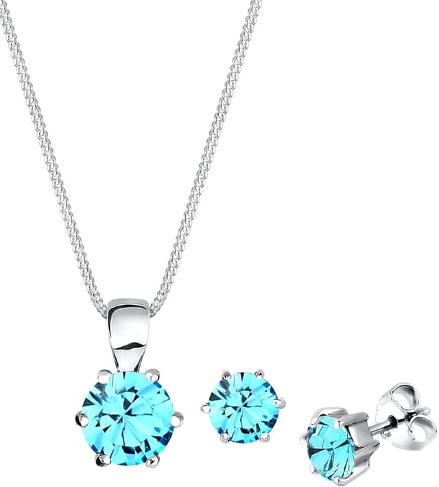 Detalle de Elli Schmuckset Solitär Anhänger Ohrstecker 💍