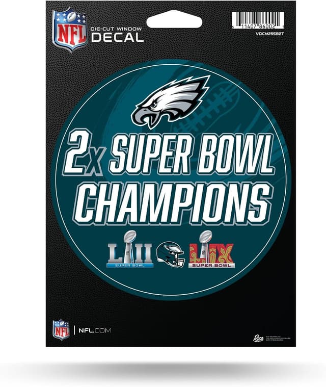 Detalle de Rico Industries New England Patriots 6-Time Super Bowl Champions Die Cut Vinyl Decal (NFL)